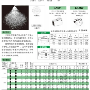 无叶片实心锥喷雾喷嘴