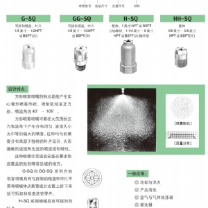 实心锥方形标准喷雾喷嘴